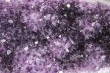 Amethyst Geode with Metal Stand - Dark Purple Crystals #209235-8